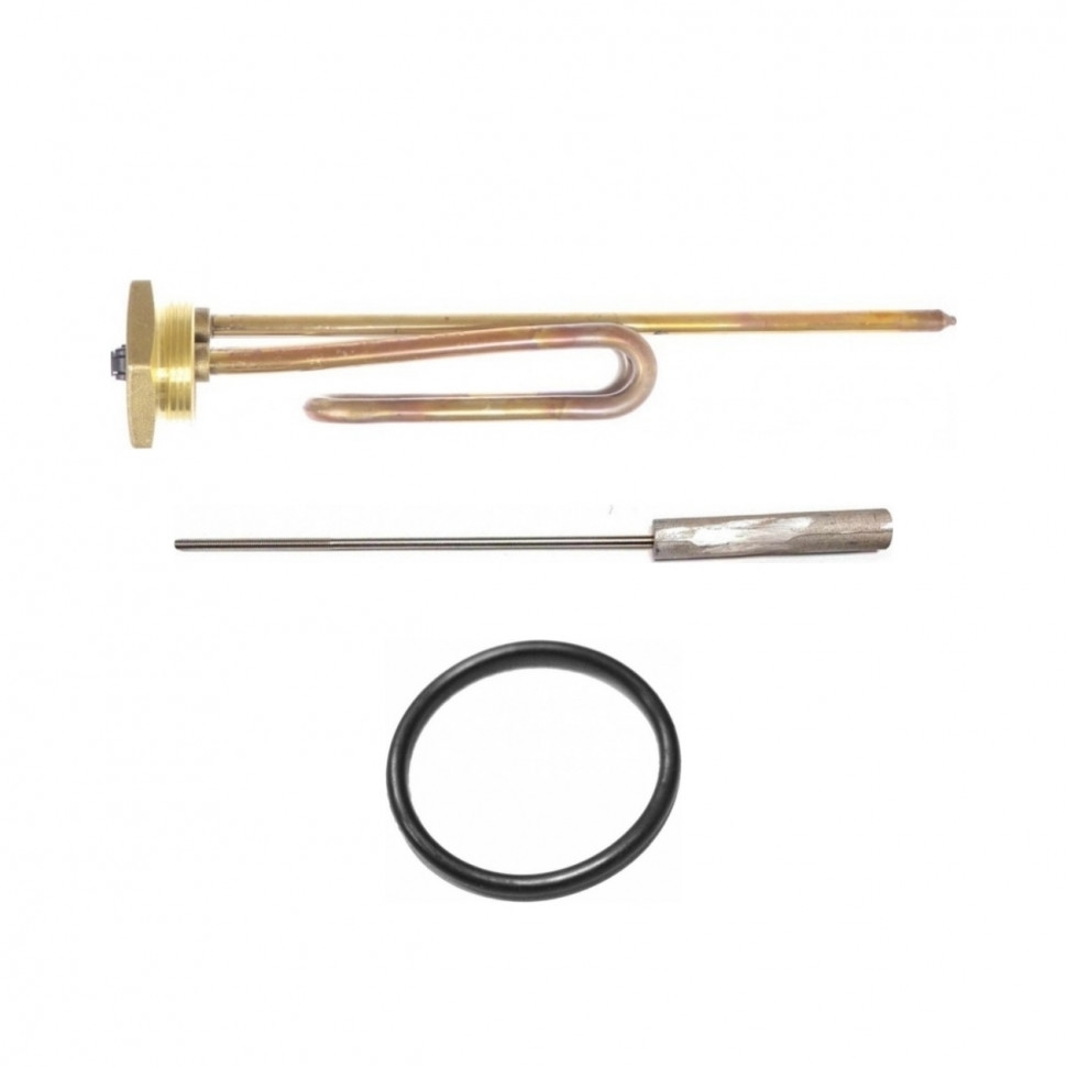 Комплект ТЭН 1,2кВт (1200Вт) RCT резьбовой 42мм для Ariston, De Luxe, Real, Thermex + прокладка + анод, 182295K